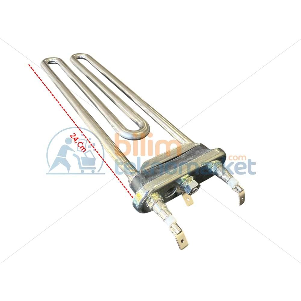 ÇAMAŞIR MAKİNESİ REZİSTANSI TEK TERMİKLİ DELİKLİ 24,CM 2000W 220V