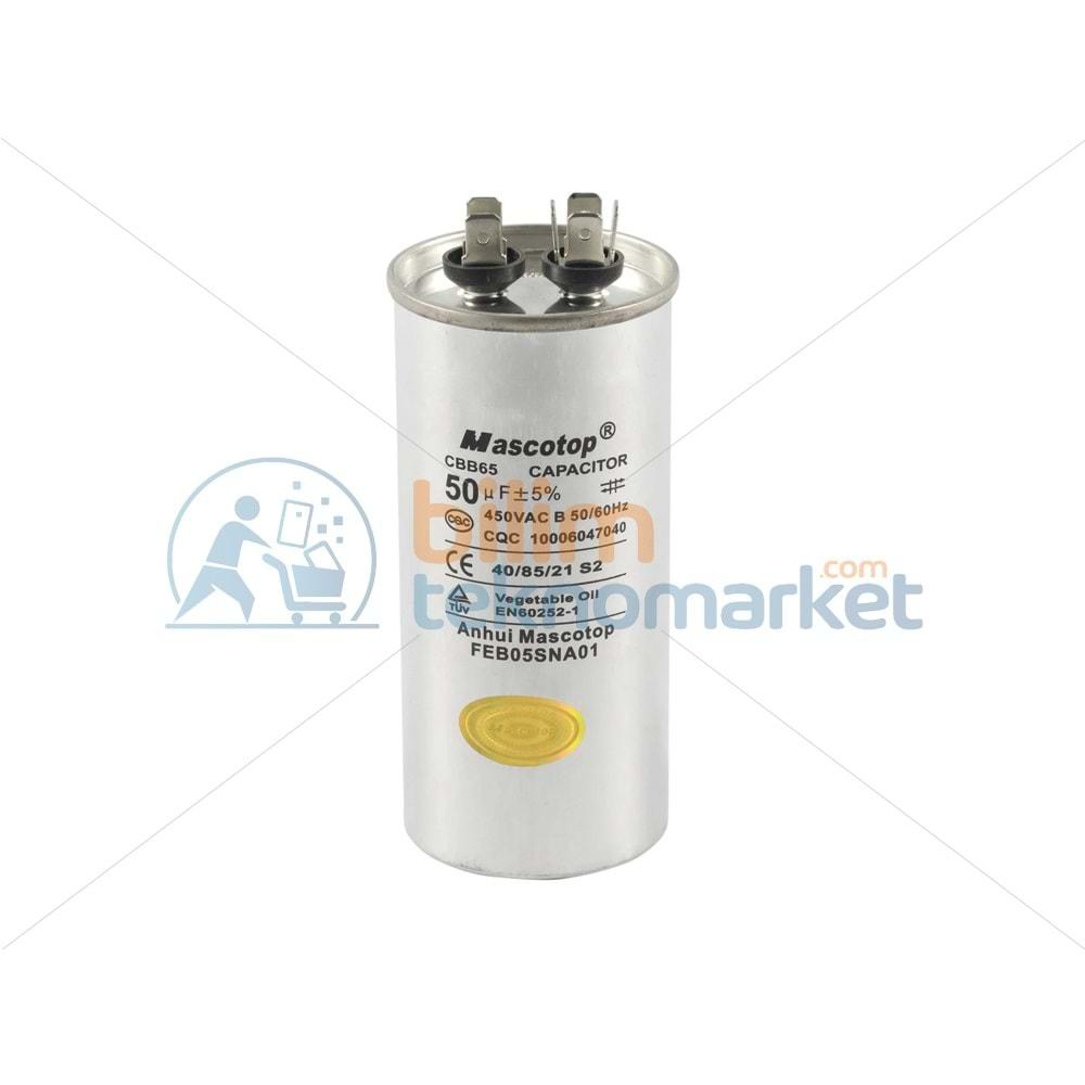 50 UF 450V KAPASİTÖR METAL GÖVDELİ KONDANSATÖR