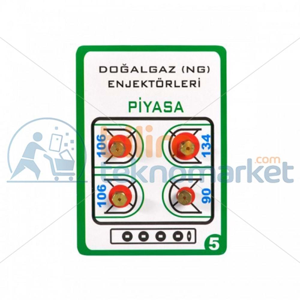 PİYASA OCAK_FIRIN (DOĞALGAZ) ENJEKTÖR OCAK MEMESİ 5.5MM 4,LÜ 1,PAKET