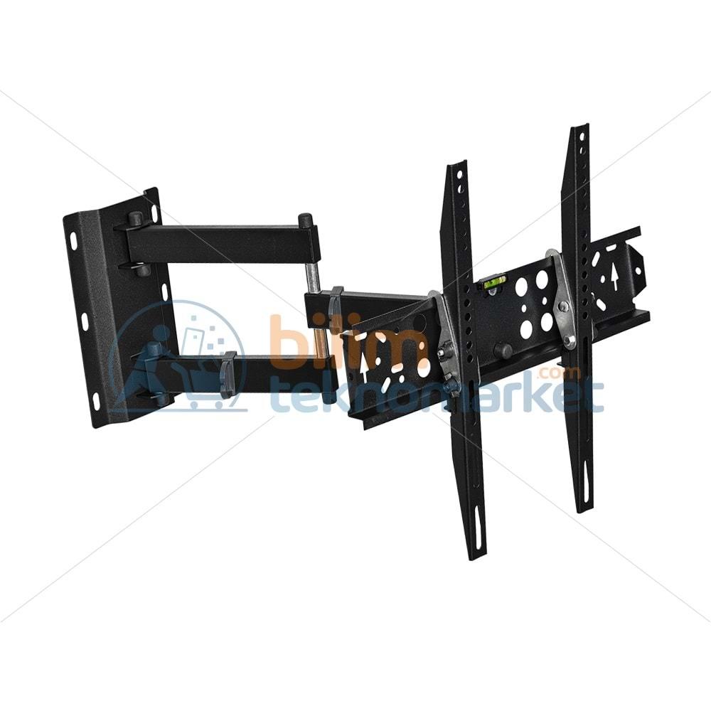 HAREKETLİ TV DUVAR ASKI APARATI 39'' - 55'' 99 İLE 139 EKRAN ARASI TÜM LCD-LED TV LER İÇİN ÇİFT KOLLU KİLİTLİ MODEL 15082
