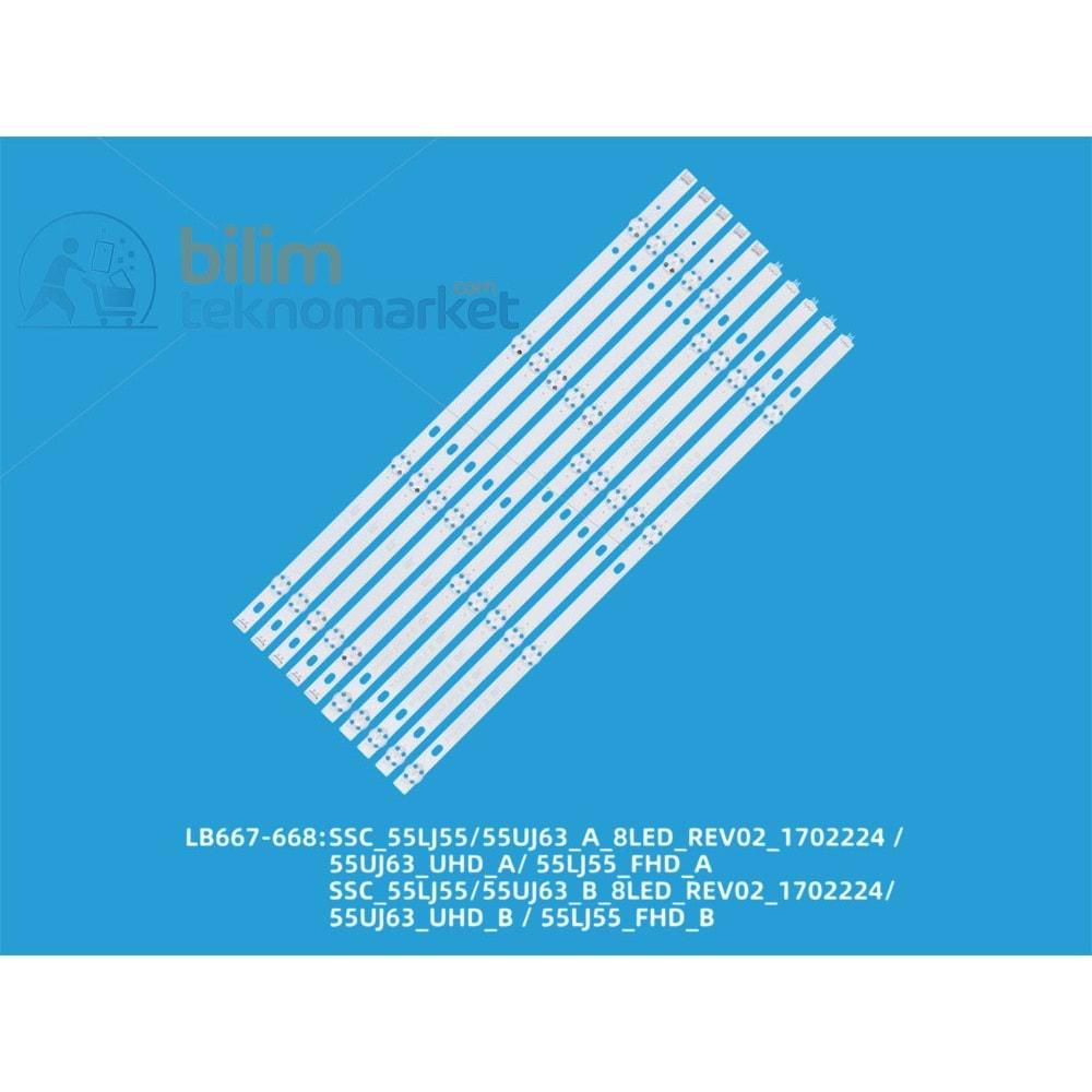 LG 55UJ630V TELEVİZYON LED BAR GRUBU ORİJİNAL -LB667