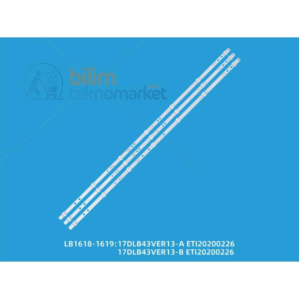 TOSHİBA 43L2163DT TELEVİZYON LED BAR GRUBU ORİJİNAL-LB1618