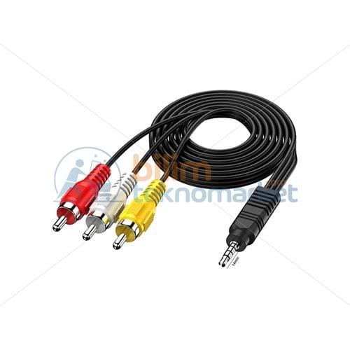 KAWAİ KW-21796 3.5MM KISA JACK KABLO (TÜPLÜ TV'YE HD UYDU BAĞLAR)
