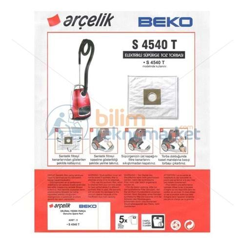 ARÇELİK S 4540 T Süpürge Sentetik Toz Torbası 5,Li Paket Orijinal
