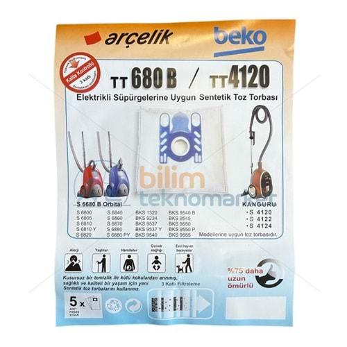 ARÇELİK S 4120 Kanguru Süpürge Sentetik Bez Toz Torbası (5, Adet)