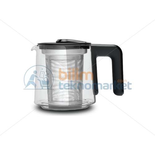 Vestel Sefa Çay Makinesi Cam Demlik Siyah (Süzgeçli) 45013035/43107621 Orijinal