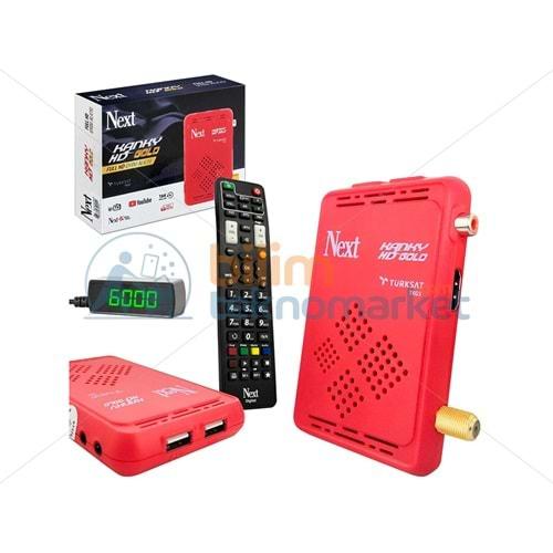 NEXT KANKY GOLD UYDU ALICI MİNİ FULL HD İPTV WİFİ YOUTUBE DESTEKLİ