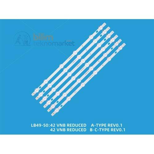 REGAL 42R6010F SMART TELEVİZYON LED BAR GRUBU ORİJİNAL LB49