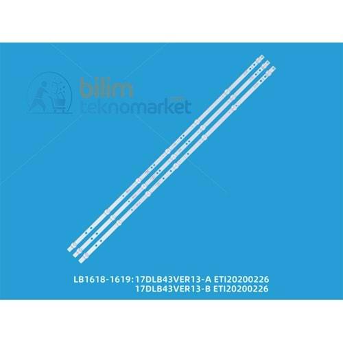 TOSHİBA 43L2163DT TELEVİZYON LED BAR GRUBU ORİJİNAL-LB1618