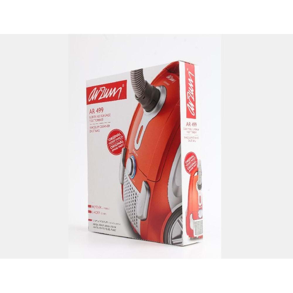 ARZUM AR-461 ELEKTRİKLİ SÜPÜRGE CLEANART TOZ TORBA KUTULU 5 Lİ PAKET ORJİNAL