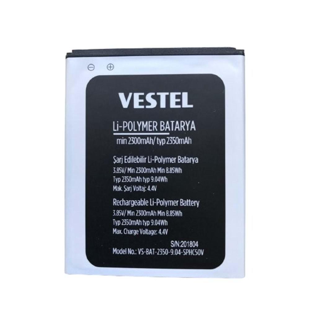 VESTEL VENÜS E2+ TEK SİM KARTLI TELEFON BATARYASI min 2300 mAh/typ 2350mAh 30098708 ORİJİNAL