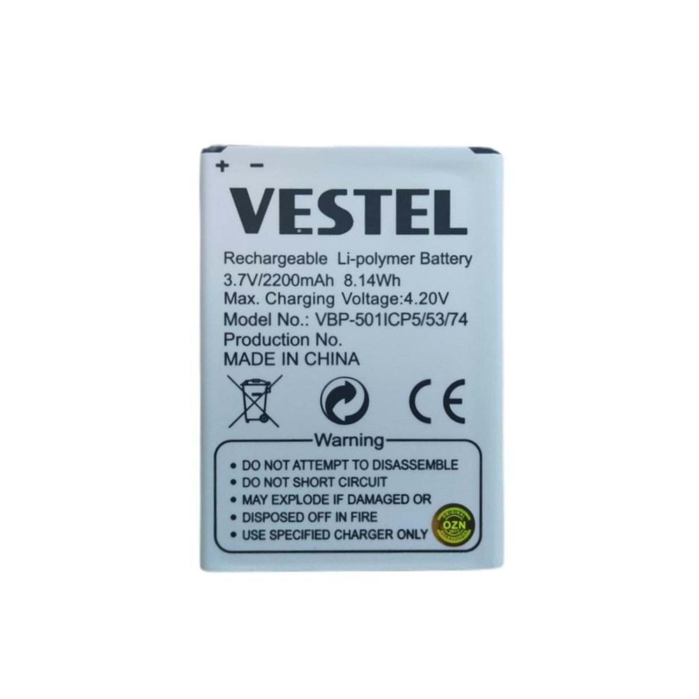 VESTEL VENÜS 5.0 V 5.0 X BATARYA 3.7V/2200mAH 8.14WH 30086289 ORİJİNAL