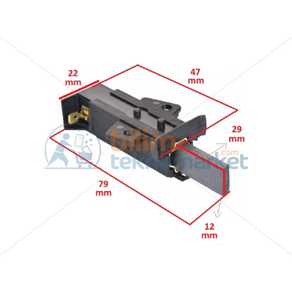 ARİSTON ÇAMAŞIR MAKİNESİ MOTOR KÖMÜR (2 ADET) - KILIFLI TAKIM